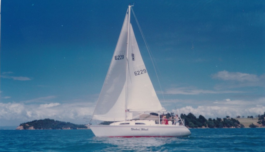 Whiting 29 yacht Steelers Wheel