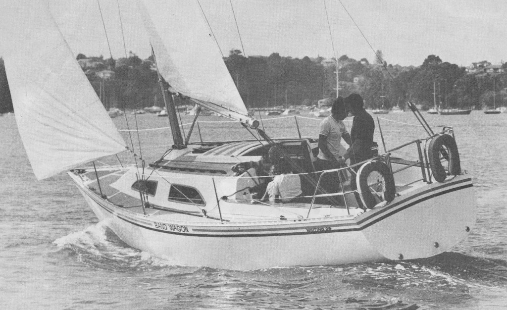 The first Whiting 29, Band Wagon,as featured in Sea Spray magazine 1978
