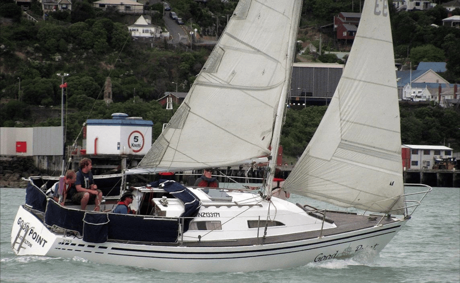 Whiting 29 yacht Pugwash in Lyttleton renamed Good Point
