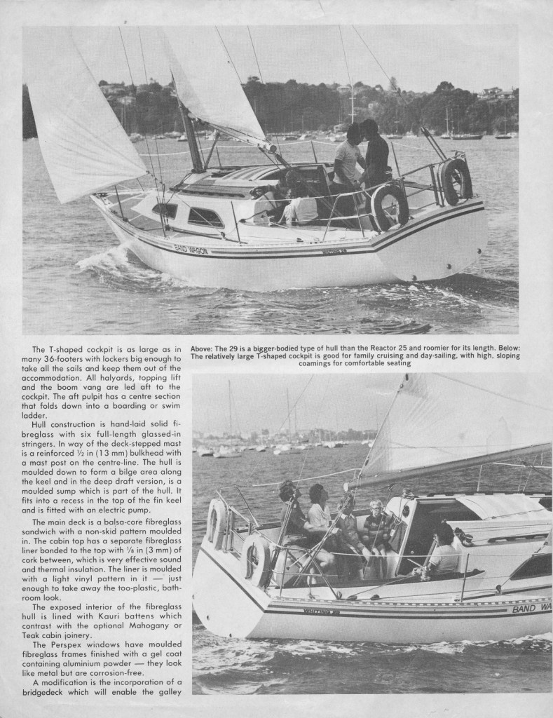 Band Wagon, the first Whiting 29, featured in Sea Spray April 1979